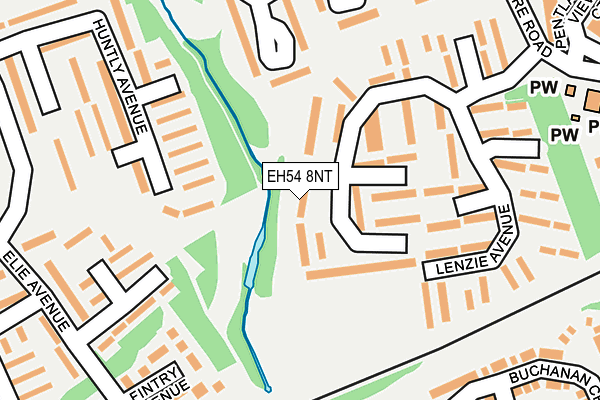 EH54 8NT map - OS OpenMap – Local (Ordnance Survey) EH54 8NT map - OS OpenMap – Local (Ordnance Survey)
