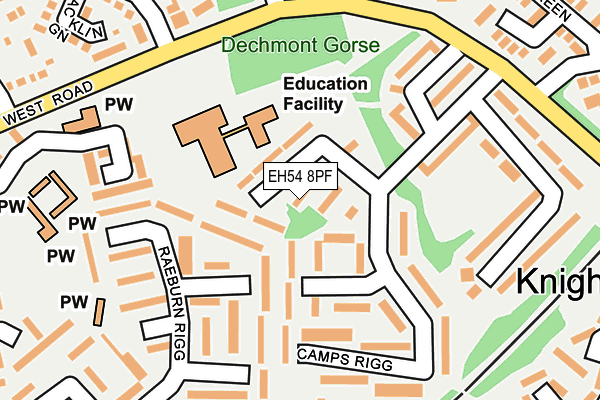 EH54 8PF map - OS OpenMap – Local (Ordnance Survey) EH54 8PF map - OS OpenMap – Local (Ordnance Survey)