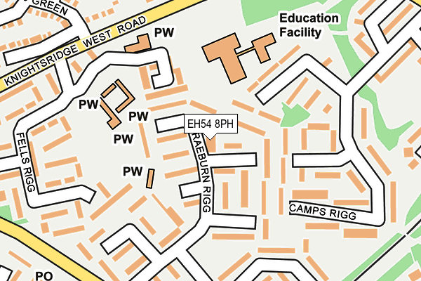EH54 8PH map - OS OpenMap – Local (Ordnance Survey) EH54 8PH map - OS OpenMap – Local (Ordnance Survey)