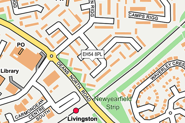 EH54 8PL map - OS OpenMap – Local (Ordnance Survey) EH54 8PL map - OS OpenMap – Local (Ordnance Survey)