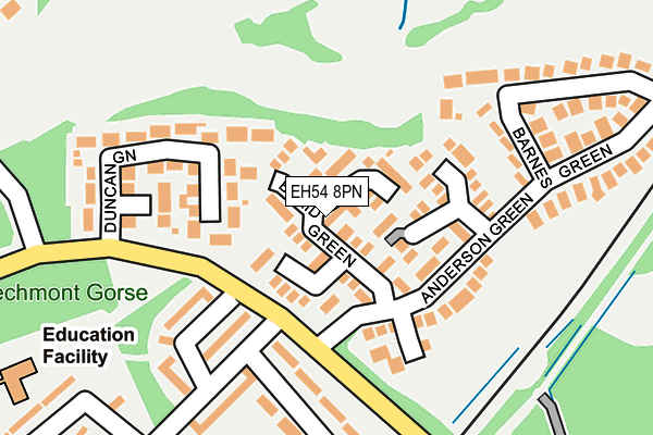 EH54 8PN map - OS OpenMap – Local (Ordnance Survey) EH54 8PN map - OS OpenMap – Local (Ordnance Survey)