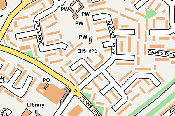 EH54 8PQ map - OS OpenMap – Local (Ordnance Survey) EH54 8PQ map - OS OpenMap – Local (Ordnance Survey)