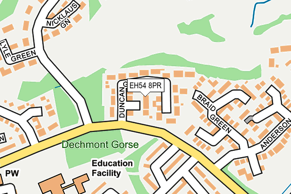 EH54 8PR map - OS OpenMap – Local (Ordnance Survey) EH54 8PR map - OS OpenMap – Local (Ordnance Survey)