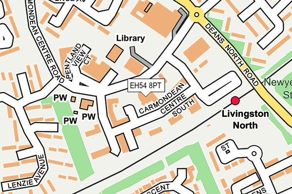 EH54 8PT map - OS OpenMap – Local (Ordnance Survey) EH54 8PT map - OS OpenMap – Local (Ordnance Survey)
