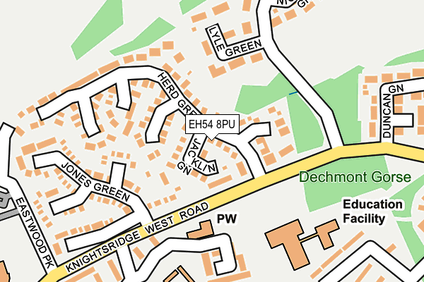 EH54 8PU map - OS OpenMap – Local (Ordnance Survey) EH54 8PU map - OS OpenMap – Local (Ordnance Survey)