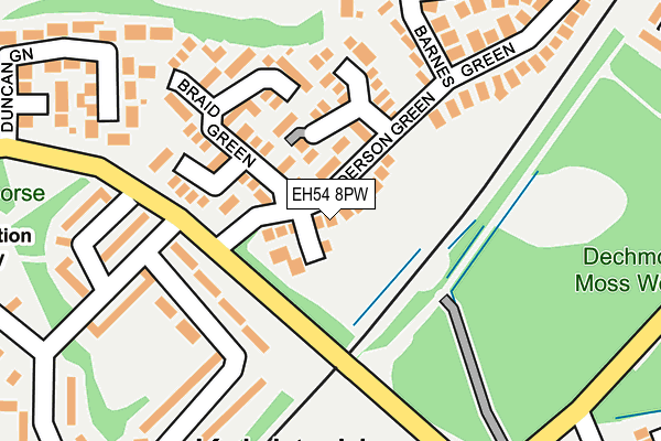 EH54 8PW map - OS OpenMap – Local (Ordnance Survey) EH54 8PW map - OS OpenMap – Local (Ordnance Survey)