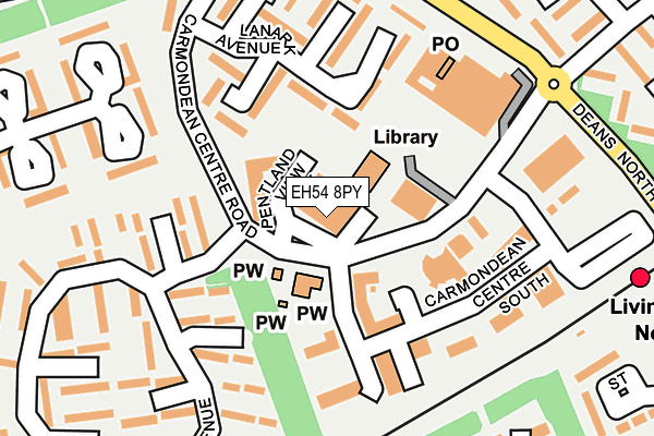 EH54 8PY map - OS OpenMap – Local (Ordnance Survey) EH54 8PY map - OS OpenMap – Local (Ordnance Survey)
