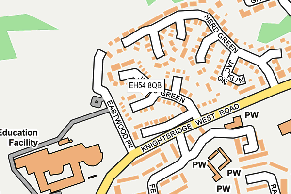 EH54 8QB map - OS OpenMap – Local (Ordnance Survey) EH54 8QB map - OS OpenMap – Local (Ordnance Survey)