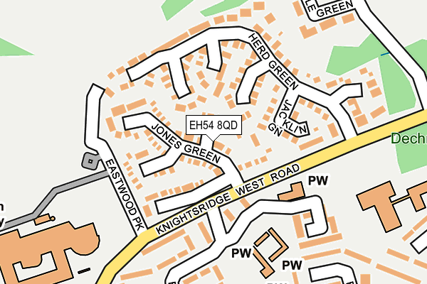 EH54 8QD map - OS OpenMap – Local (Ordnance Survey) EH54 8QD map - OS OpenMap – Local (Ordnance Survey)