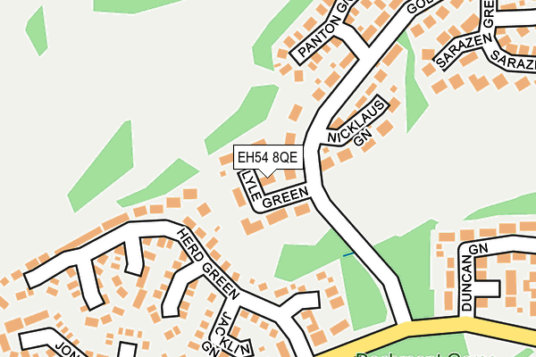 EH54 8QE map - OS OpenMap – Local (Ordnance Survey) EH54 8QE map - OS OpenMap – Local (Ordnance Survey)
