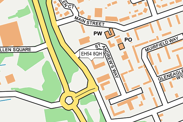 EH54 8QH map - OS OpenMap – Local (Ordnance Survey) EH54 8QH map - OS OpenMap – Local (Ordnance Survey)