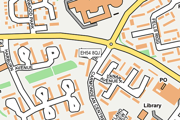 EH54 8QJ map - OS OpenMap – Local (Ordnance Survey) EH54 8QJ map - OS OpenMap – Local (Ordnance Survey)
