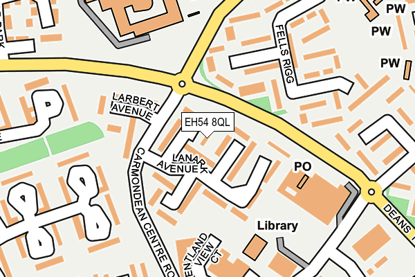 EH54 8QL map - OS OpenMap – Local (Ordnance Survey) EH54 8QL map - OS OpenMap – Local (Ordnance Survey)
