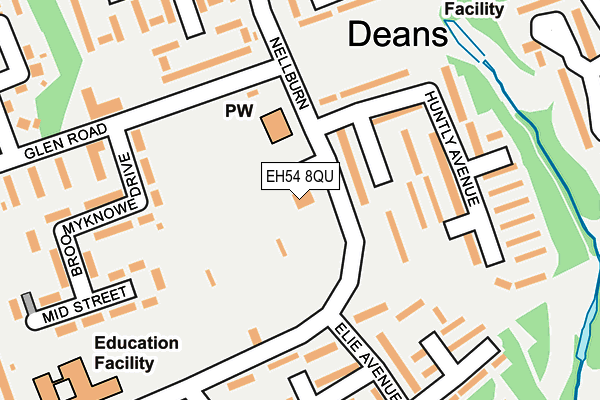 EH54 8QU map - OS OpenMap – Local (Ordnance Survey) EH54 8QU map - OS OpenMap – Local (Ordnance Survey)