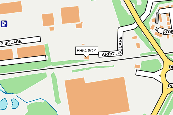 EH54 8QZ map - OS OpenMap – Local (Ordnance Survey) EH54 8QZ map - OS OpenMap – Local (Ordnance Survey)