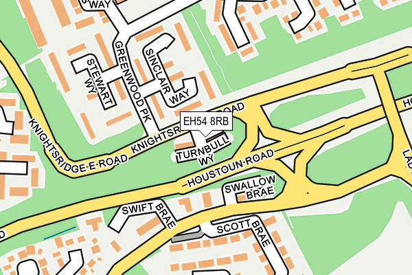 EH54 8RB map - OS OpenMap – Local (Ordnance Survey) EH54 8RB map - OS OpenMap – Local (Ordnance Survey)