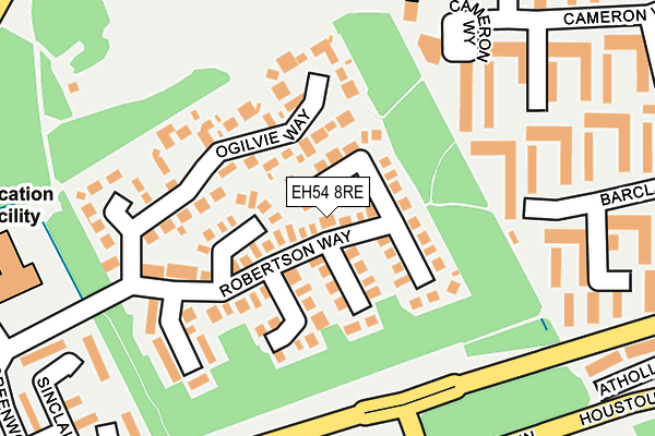 EH54 8RE map - OS OpenMap – Local (Ordnance Survey) EH54 8RE map - OS OpenMap – Local (Ordnance Survey)
