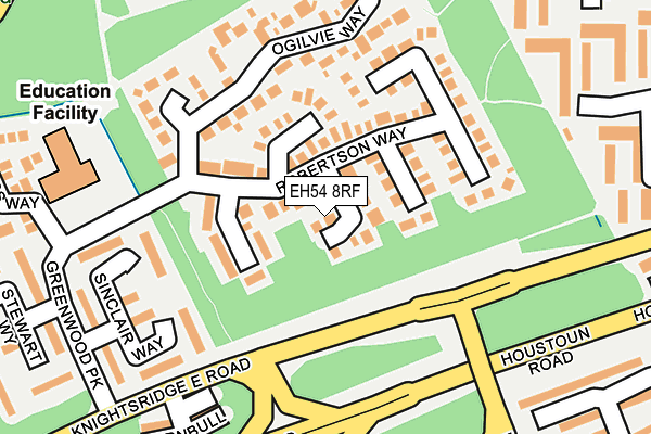 EH54 8RF map - OS OpenMap – Local (Ordnance Survey) EH54 8RF map - OS OpenMap – Local (Ordnance Survey)
