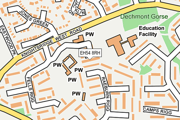 EH54 8RH map - OS OpenMap – Local (Ordnance Survey) EH54 8RH map - OS OpenMap – Local (Ordnance Survey)