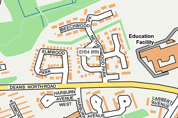 EH54 8RN map - OS OpenMap – Local (Ordnance Survey) EH54 8RN map - OS OpenMap – Local (Ordnance Survey)