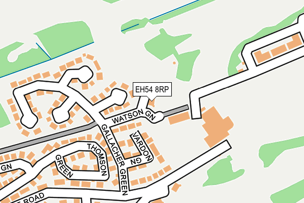 EH54 8RP map - OS OpenMap – Local (Ordnance Survey)