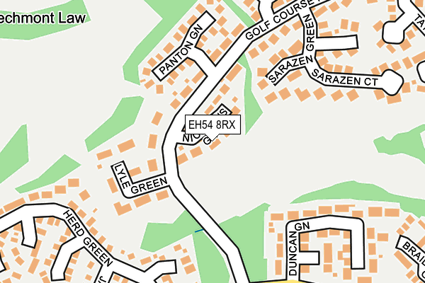EH54 8RX map - OS OpenMap – Local (Ordnance Survey) EH54 8RX map - OS OpenMap – Local (Ordnance Survey)