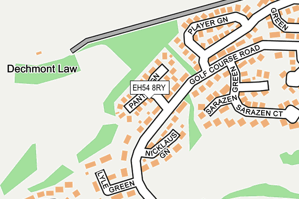 EH54 8RY map - OS OpenMap – Local (Ordnance Survey) EH54 8RY map - OS OpenMap – Local (Ordnance Survey)