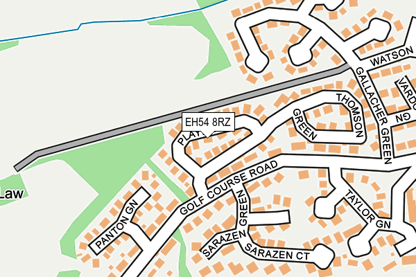 EH54 8RZ map - OS OpenMap – Local (Ordnance Survey) EH54 8RZ map - OS OpenMap – Local (Ordnance Survey)