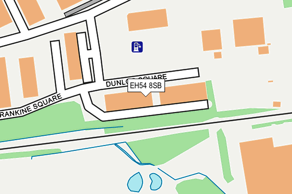 EH54 8SB map - OS OpenMap – Local (Ordnance Survey) EH54 8SB map - OS OpenMap – Local (Ordnance Survey)