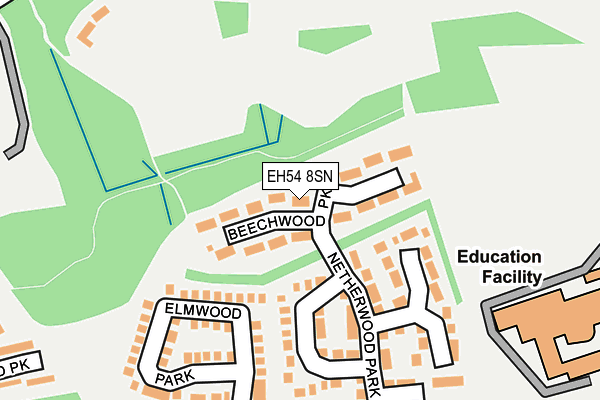 EH54 8SN map - OS OpenMap – Local (Ordnance Survey) EH54 8SN map - OS OpenMap – Local (Ordnance Survey)