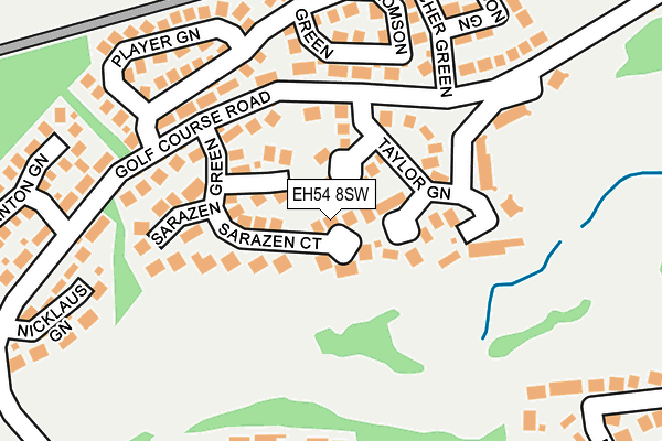 EH54 8SW map - OS OpenMap – Local (Ordnance Survey) EH54 8SW map - OS OpenMap – Local (Ordnance Survey)