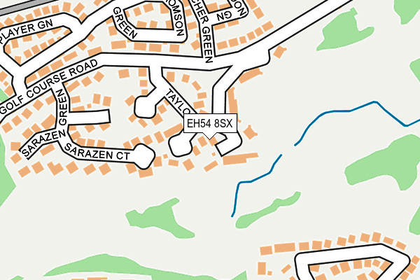 EH54 8SX map - OS OpenMap – Local (Ordnance Survey) EH54 8SX map - OS OpenMap – Local (Ordnance Survey)