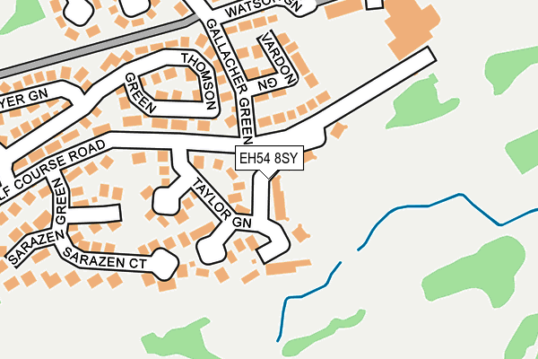 EH54 8SY map - OS OpenMap – Local (Ordnance Survey) EH54 8SY map - OS OpenMap – Local (Ordnance Survey)