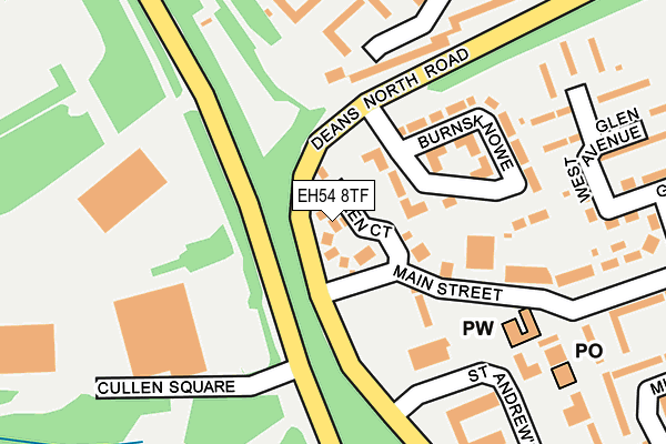 EH54 8TF map - OS OpenMap – Local (Ordnance Survey) EH54 8TF map - OS OpenMap – Local (Ordnance Survey)