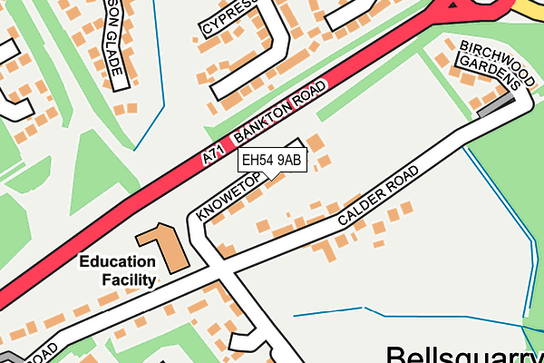 EH54 9AB map - OS OpenMap – Local (Ordnance Survey) EH54 9AB map - OS OpenMap – Local (Ordnance Survey)