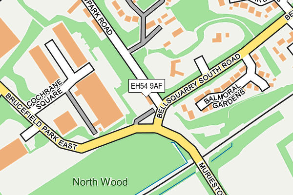 EH54 9AF map - OS OpenMap – Local (Ordnance Survey) EH54 9AF map - OS OpenMap – Local (Ordnance Survey)