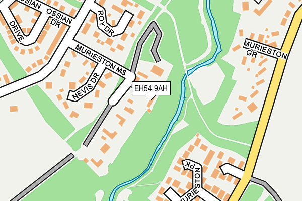 EH54 9AH map - OS OpenMap – Local (Ordnance Survey) EH54 9AH map - OS OpenMap – Local (Ordnance Survey)