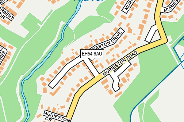 EH54 9AU map - OS OpenMap – Local (Ordnance Survey) EH54 9AU map - OS OpenMap – Local (Ordnance Survey)