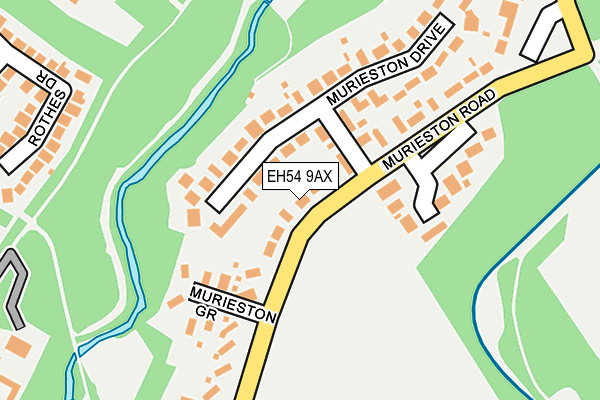 EH54 9AX map - OS OpenMap – Local (Ordnance Survey) EH54 9AX map - OS OpenMap – Local (Ordnance Survey)