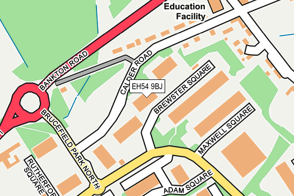 EH54 9BJ map - OS OpenMap – Local (Ordnance Survey) EH54 9BJ map - OS OpenMap – Local (Ordnance Survey)