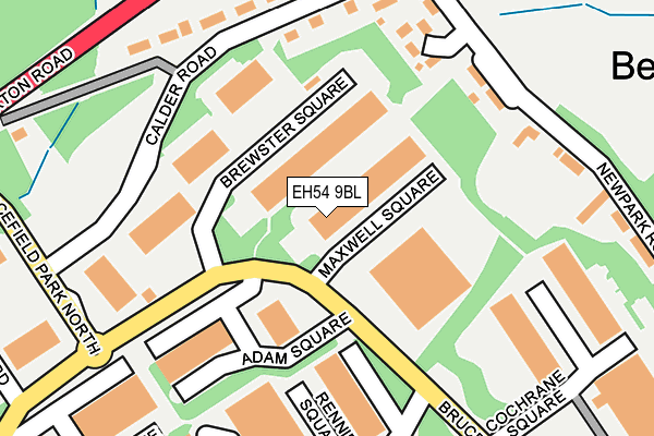 EH54 9BL map - OS OpenMap – Local (Ordnance Survey) EH54 9BL map - OS OpenMap – Local (Ordnance Survey)