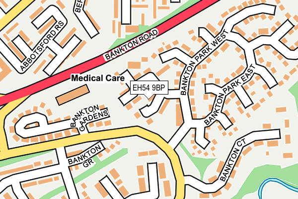 EH54 9BP map - OS OpenMap – Local (Ordnance Survey) EH54 9BP map - OS OpenMap – Local (Ordnance Survey)