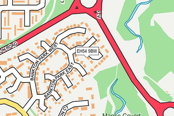 EH54 9BW map - OS OpenMap – Local (Ordnance Survey) EH54 9BW map - OS OpenMap – Local (Ordnance Survey)