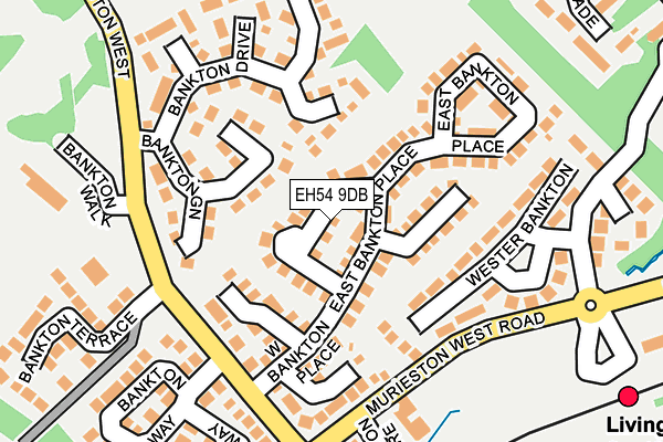 EH54 9DB map - OS OpenMap – Local (Ordnance Survey) EH54 9DB map - OS OpenMap – Local (Ordnance Survey)