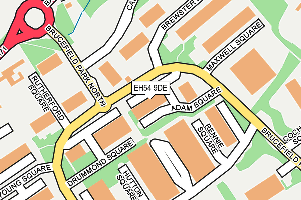 EH54 9DE map - OS OpenMap – Local (Ordnance Survey) EH54 9DE map - OS OpenMap – Local (Ordnance Survey)