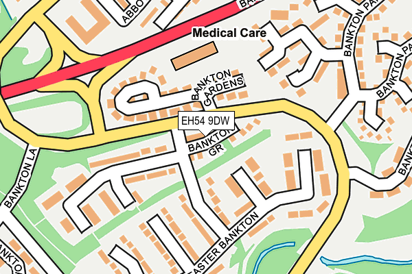 EH54 9DW map - OS OpenMap – Local (Ordnance Survey) EH54 9DW map - OS OpenMap – Local (Ordnance Survey)