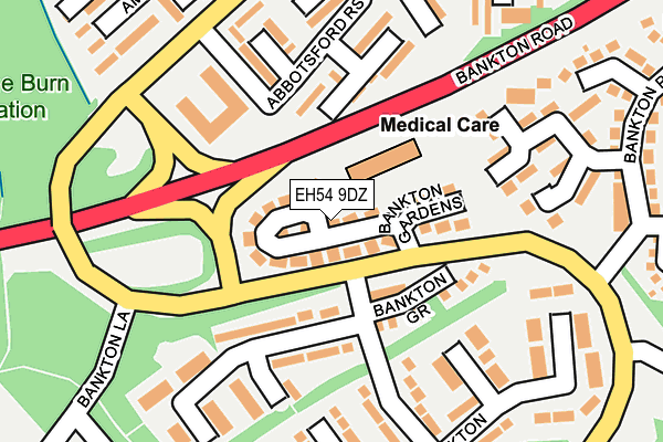 EH54 9DZ map - OS OpenMap – Local (Ordnance Survey) EH54 9DZ map - OS OpenMap – Local (Ordnance Survey)