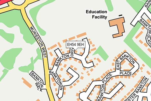 EH54 9EH map - OS OpenMap – Local (Ordnance Survey) EH54 9EH map - OS OpenMap – Local (Ordnance Survey)