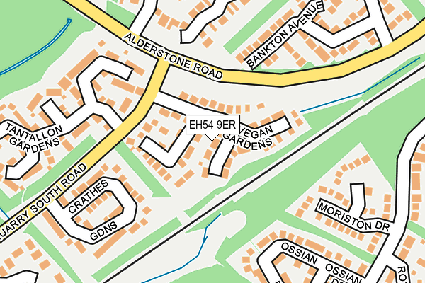 EH54 9ER map - OS OpenMap – Local (Ordnance Survey) EH54 9ER map - OS OpenMap – Local (Ordnance Survey)