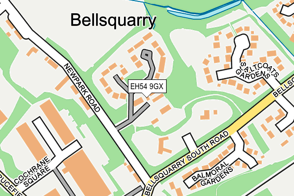 EH54 9GX map - OS OpenMap – Local (Ordnance Survey) EH54 9GX map - OS OpenMap – Local (Ordnance Survey)
